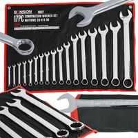 KLUCZE PŁASKIE OCZKOWE 6-36 ZESTAW KOMPLET KLUCZY PŁASKICH 17EL BENSON BY B