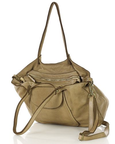 MARCO MAZZINI Torebka skórzana shopper bag ispirato dalla natura brąz na Arena.pl