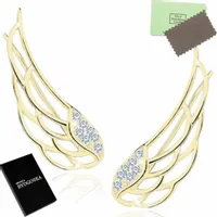 ZŁOTE NAUSZNICE KOLCZYKI SREBRNE SKRZYDŁA, KOLCZYKI SREBRO PRÓBA 925