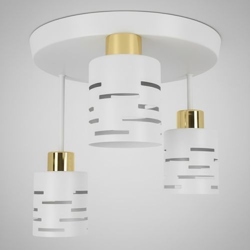 Lampa Sufitowa LED 3X E27 Żyrandol Plafon Natynkowy Oprawa Biała Salon na Arena.pl