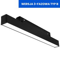 Lampa liniowa do magnetycznych szyn 3-fazowych 806 Domeno LED 12W 4000K czarna