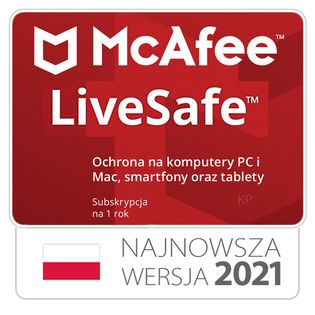 McAfee Live Safe  bez limitu urządzeń / 1rok