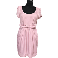 Sukienka Przed Kolano Stylowa Wygodna Letnia Różowa Rozmiar 40 Poliester