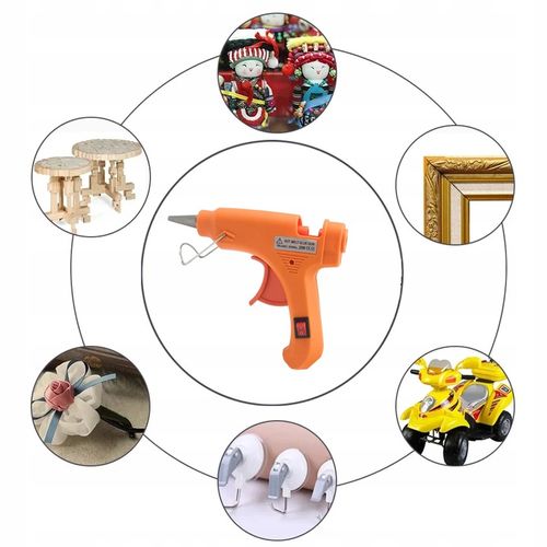 MINI PISTOLET DO KLEJU KLEJENIA NA GORĄCO CIEPŁO + KLEJ LASKI SZTYFTY X10 na Arena.pl