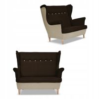 Sofa kanapa uszak ARI DUO skandynawska Family Meble beżowo - brązowa