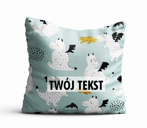 Poduszka DZIECIĘCA z Twoim napisem PD34 smoki na Arena.pl