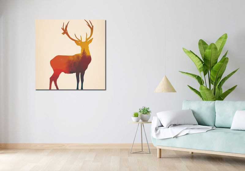 Obraz 90x90cm Światło Leśnego Monarchy zdjęcie 2