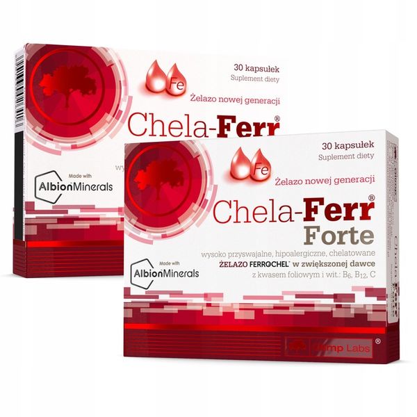 OLIMP CHELA-FERR FORTE 2x30kaps MOCNE ŻELAZO zdjęcie 1