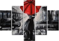 70 100CM OBRAZ 5 ELEM ZAKOCHANI DRUK PŁÓTNO