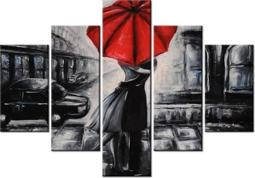 70 100CM OBRAZ 5 ELEM ZAKOCHANI DRUK PŁÓTNO na Arena.pl