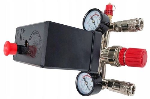 WYŁĄCZNIK CIŚNIENIOWY DO KOMPRESORA 230V PRESOSTAT REDUKTOR 8 BAR 1/2" 1/4" na Arena.pl