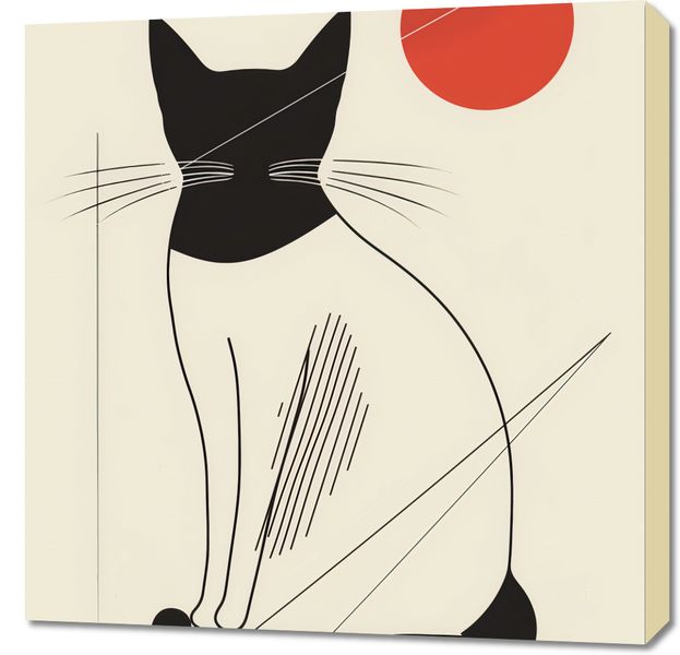 Obraz 70x70cm Czerwony Krąg zdjęcie 1