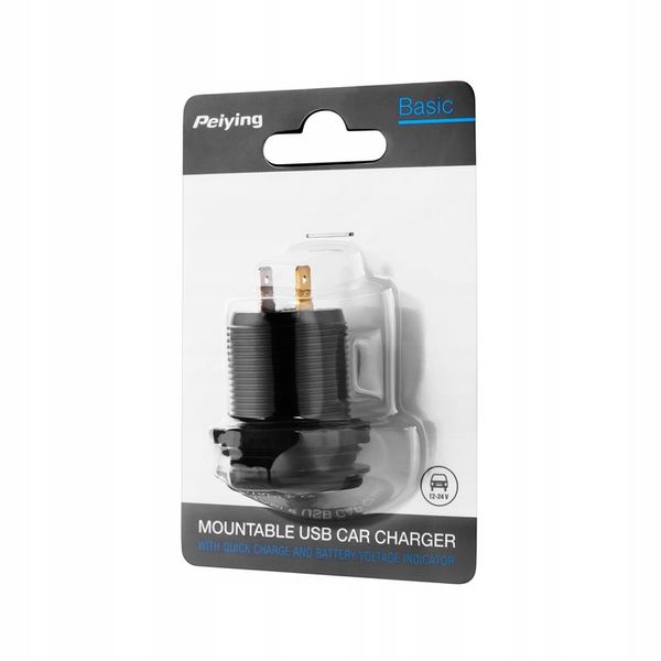 Ładowarka samochodowa Peiying 2x USB Quick Charge zdjęcie 3