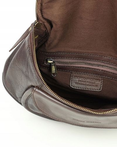 Torebka LISTONOSZKA damska SKÓRZANA szeroki pasek na Arena.pl