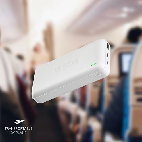 Powerbank 20000 mAh PD MicroUSB USB-C USB-A 20W - biały na Arena.pl