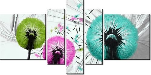 80CM 160CM OBRAZ 5 ELEM KOLOROWE DMUCHAWCE DRUK ŚCIENNY na Arena.pl