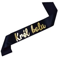 Czarna szarfa Król Balu