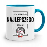 Kubek Błękitny Dla Teścia Wszystkiego Najlepszego Z Nadrukiem Ze Zdjęciem