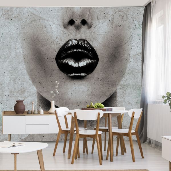 Fototapeta Do Sypialni Abstrakcja KOBIETA Usta Ornamenty 180cm x 120cm zdjęcie 7