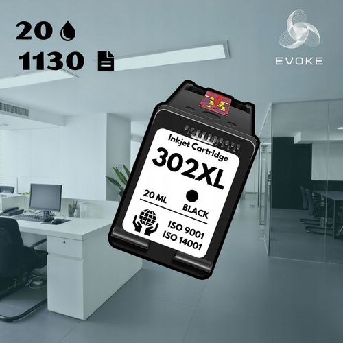 Tusz do HP 302 czarny XL + poziom tuszu | 20 ml | 5x WIĘCEJ WYDRUKÓW na Arena.pl