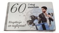 pudełko na pieniądze 16 x 9,5cm banknotówka na 60 urodziny kolor