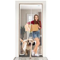 Moskitiera magnetyczna na drzwi balkonowe siatka biała 120x230 cm mocna