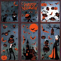 NAKLEJKI HALLOWEEN OZDOBY ŚWIĄTECZNE DEKORACJE PRZYKLEJANE NA OKNA LUSTRA