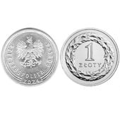 Narodowy Bank Polski: 1 złoty z Woreczka Menniczego Moneta z 2024 UNC