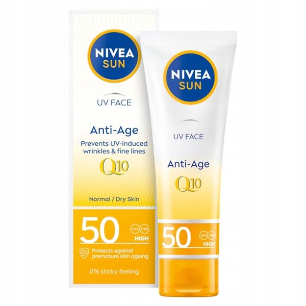 NIVEA SUN Krem do twarzy przeciwsłoneczny przeciwzmarszczkowy SPF50 50ml zdjęcie 1