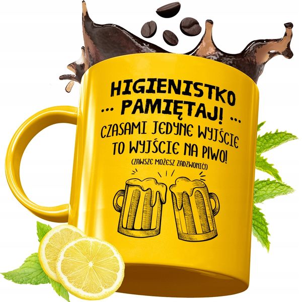 Złoty Kubek Premium Dla Higienistki Prezent Z Nadrukiem Ze Zdjęciem zdjęcie 1