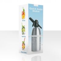 SYFON SATURATOR DO WODY SODOWEJ GAZOWANEJ CO2 STALOWY 1L SREBRNY