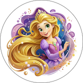 Opłatek na tort Roszpunka Księżniczka Postać