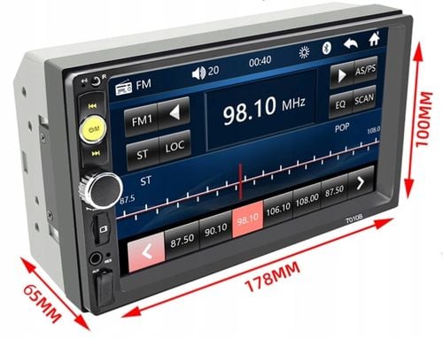 radio samochodowe android gps bluetooth usb 2din lcd 7" + kamera cofania hd na Arena.pl