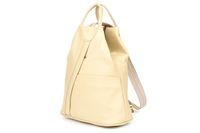 Beżowy Vera Pelle włoski Plecak Skórzany damski mały T52