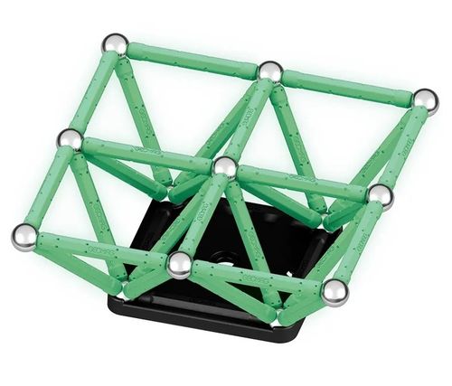 KLOCKI MAGNETYCZNE DLA DZIECI GEOMAG GLOW RECYCLED 60 ELEMENTÓW EDUKACYJNE na Arena.pl