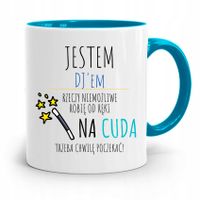 Dla Dja Muzyka Kubek Błękitny Jestem Djem Z Nadrukiem Ze Zdjęciem