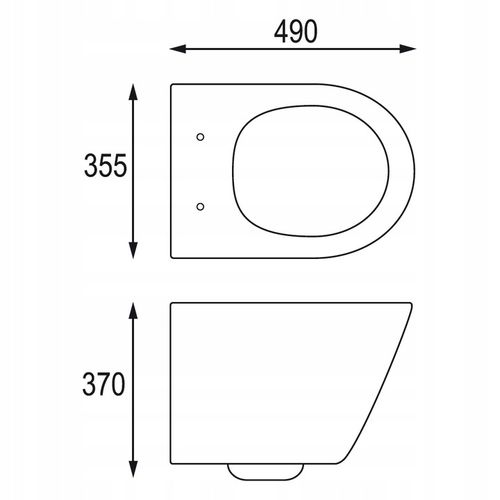 Miska WC wisząca bezkołnierzowa TAVIRA z deską wolnooopadającą Biała na Arena.pl