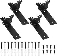 Wsporniki do półek ściennych czarne 12,5 cm stalowe loft zestaw 4 szt.