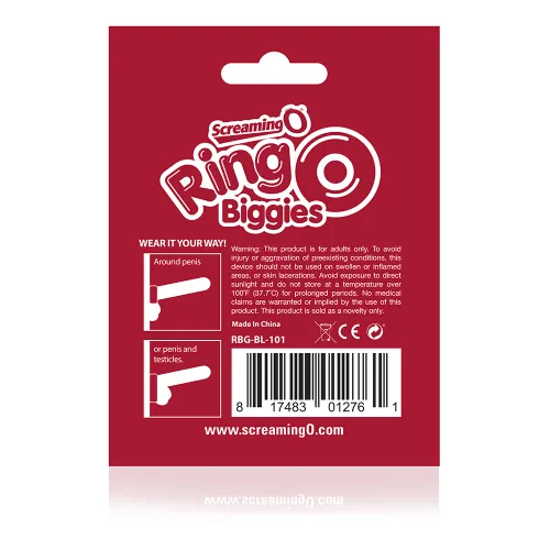 the screaming o ringo biggies black - elastyczny pierścień anatomiczny sebs na Arena.pl