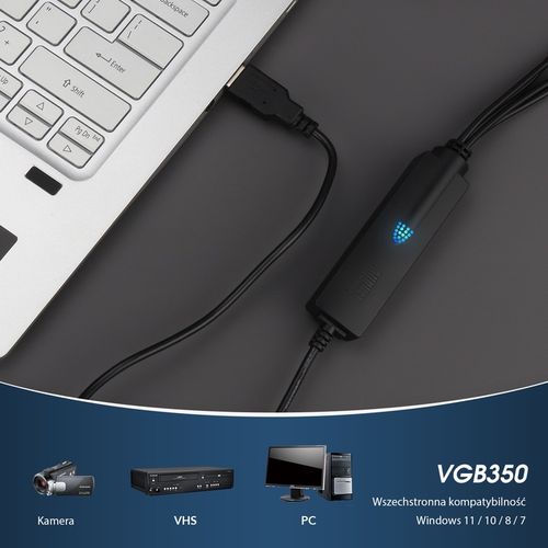 August VGB350 Video Grabber USB zgrywaj VHS na PC na Arena.pl