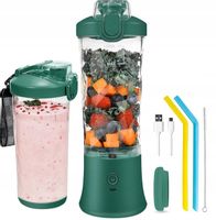PRZENOŚNY BLENDER 600 ML, 4000mAh Baterie, ŁADOWANY PRZEZ USB (GREEN)
