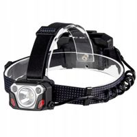 ZESTAW LATARKA CZOŁOWA + AKUMULATORY + OPASKA CZOŁÓWKA LED USB C POWER