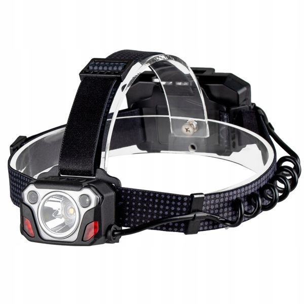 ZESTAW LATARKA CZOŁOWA + AKUMULATORY + OPASKA CZOŁÓWKA LED USB C POWER zdjęcie 1