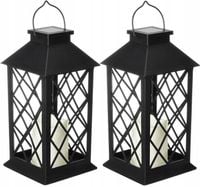 2x Znicz solarny LED Latarenka Lampion Czujnik Zmierzchu św. 10 000