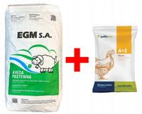 ZESTAW KREDA PASTEWNA 25KG DLA KUR NA SKORUPKI + WITAMINY POLFAMIX A+Z 400G