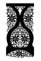 P44 Panel ażurowy kwiatowy glamour dekoracja okna elegancka premium 60x130