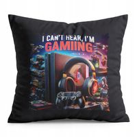 PODUSZKA CZARNA PREZENT - GAMER GAMEPAD GAMBLING GRY