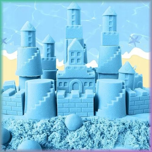 PIASEK KINETYCZNY 3kg + FOREMKI BASEN PIASKOWNICA MAGICZNY ZESTAW AKCESORIA na Arena.pl