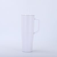 Kubek termiczny ze słomką ustnikiem stal nierdzewna 1200ml biały