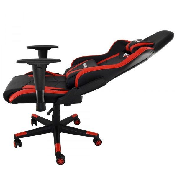 18273 Czerwono-czarny fotel gamingowy obrotowy PATIOMAGE do pokoju zdjęcie 15